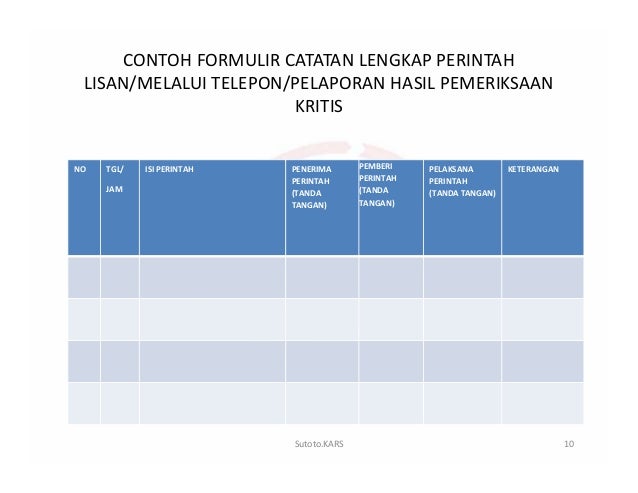 inggris formulir bahasa pendaftaran rumah sakit Pasien Tracy  Identifikasi  Contoh Formulir Notes