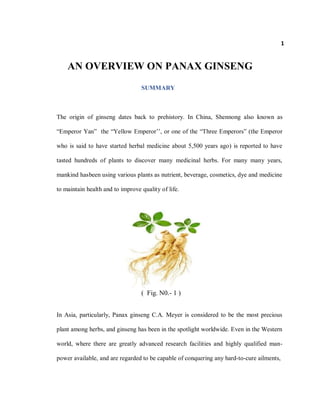 Panax ginseng | PDF