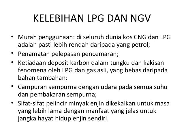 Pemeriksaan Visual Sistem Gas Asli Kenderaan
