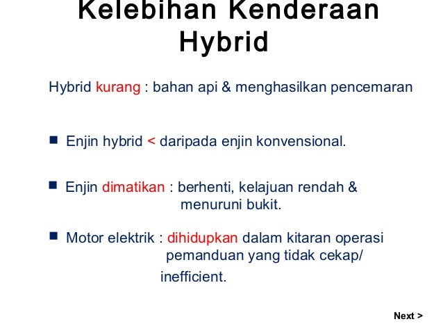 Kebaikan Menggunakan Kereta Hibrid Terhadap Pencemaran Udara