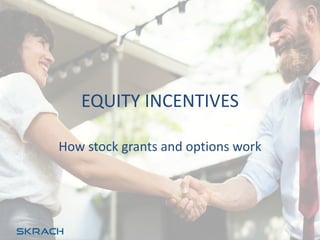 EQUITY	INCENTIVES
How	stock	grants	and	options	work
 