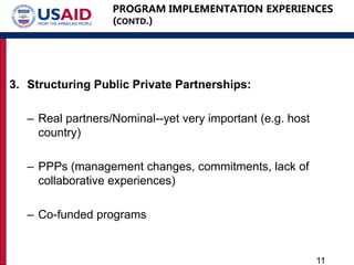 Reflections on challenges for program design and implementation