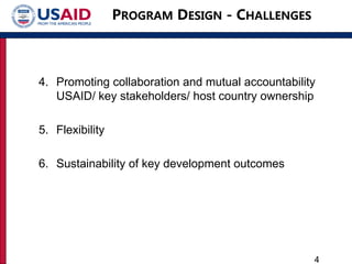 Reflections on challenges for program design and implementation