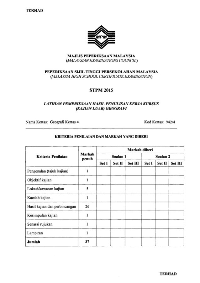 Skrip contoh 942/4 2015 - geografi