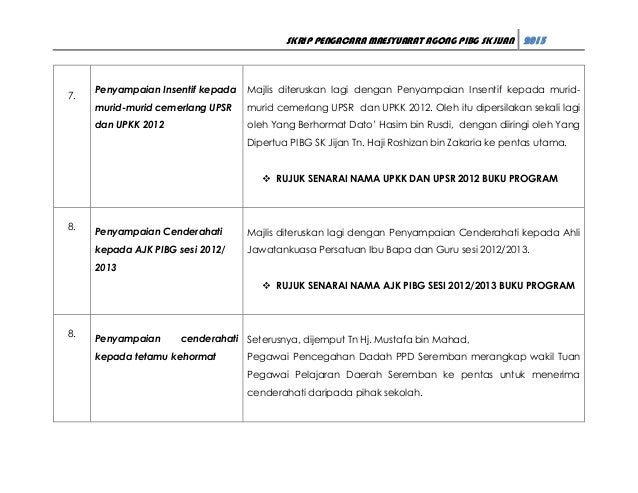 Skrip pengacara mesyuarat agung pibg 2013