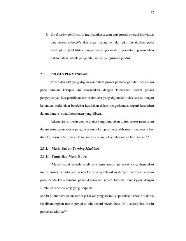 Rancang Bangun Pisau Piringan Dan Poros Pada Mesin Pengiris Adonan Ke