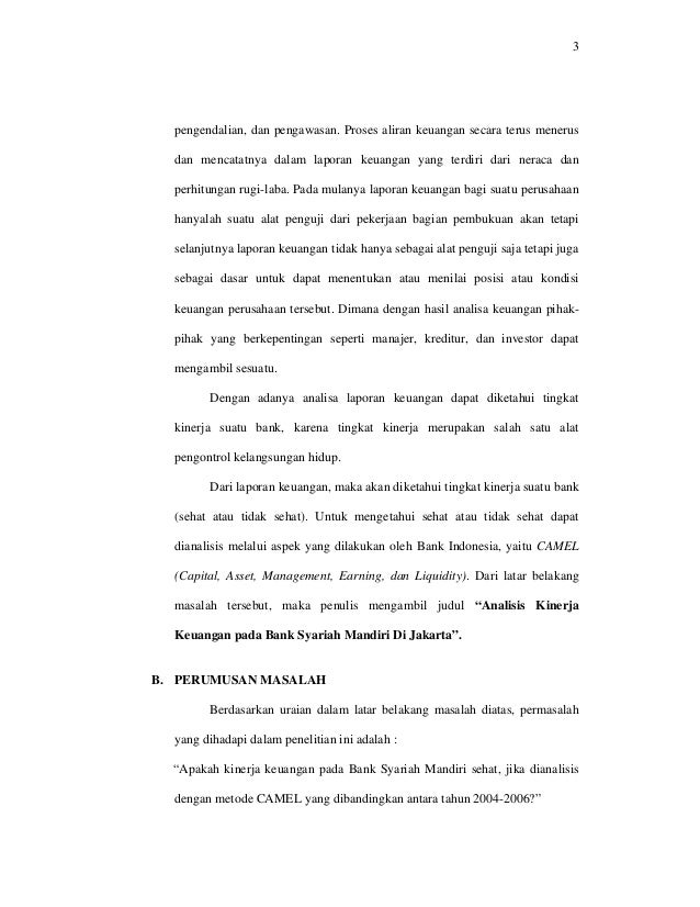 Skripsi Analisis Kinerja Keuangan Pada Bank Syariah