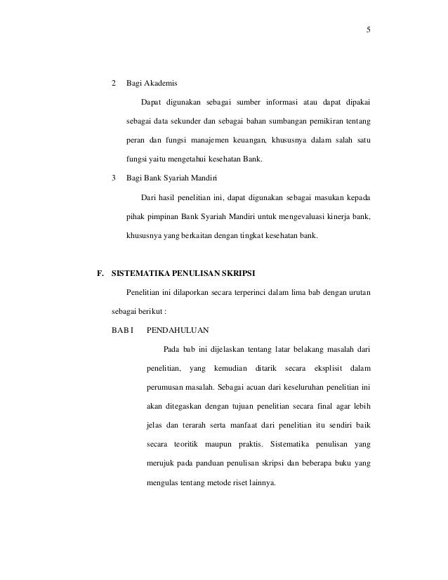 Skripsi Analisis Kinerja Keuangan Pada Bank Syariah