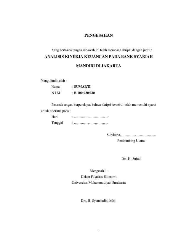 Contoh Proposal Skripsi Manajemen Keuangan Syariah Buku