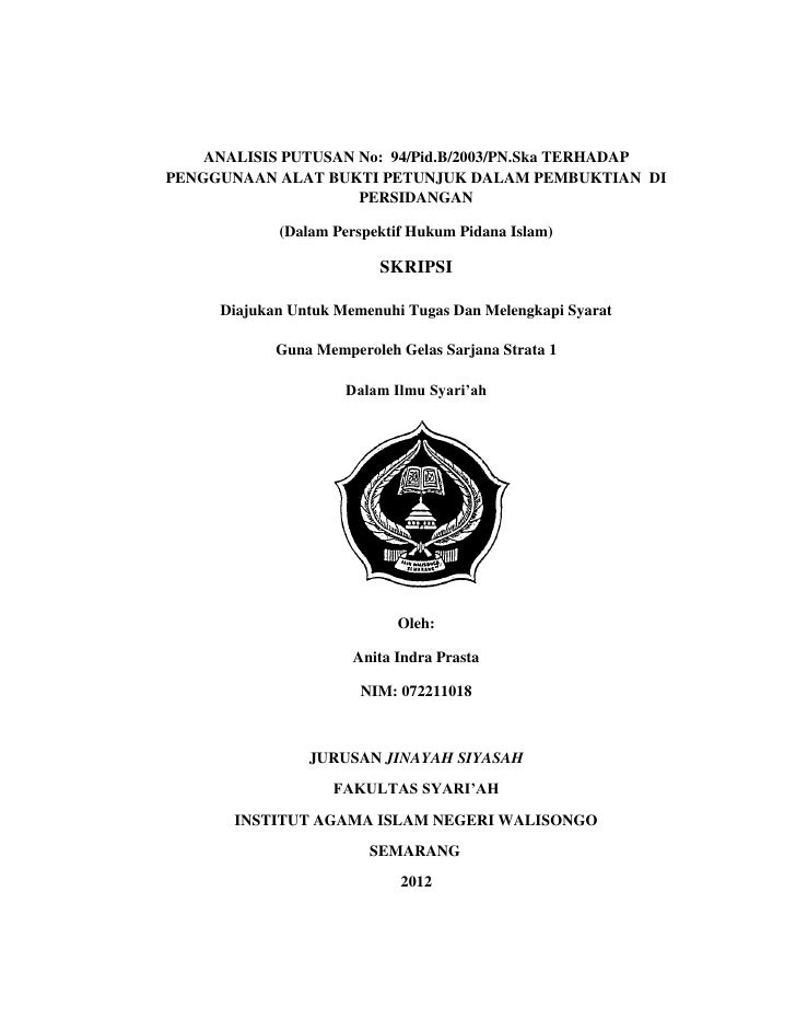 Skripsi Hukum Pidana Islam Pejuang Skripsi