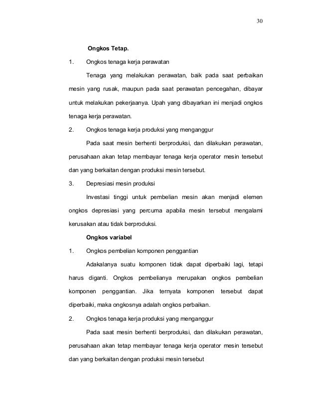 Analisis Perencanaan Penjadwalan Maintenance Pada Mesin Cnc Line Exha