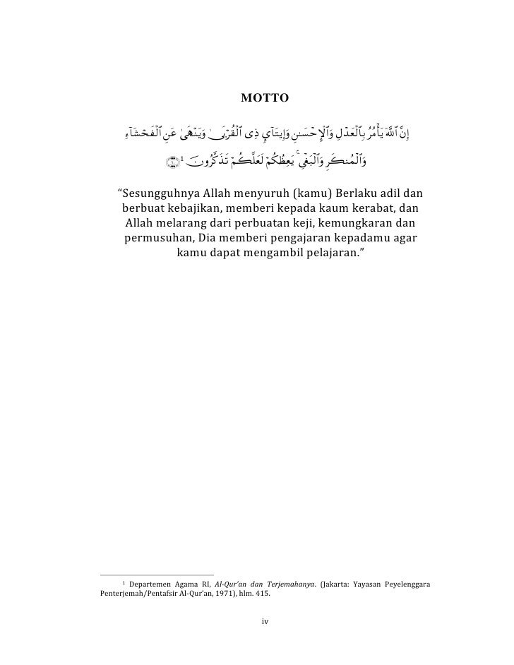 Contoh Motto Skripsi Ayat Al Quran Gambaran
