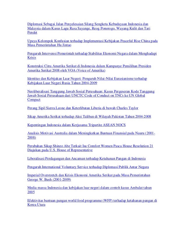 Skripsi Hubungan Internasional