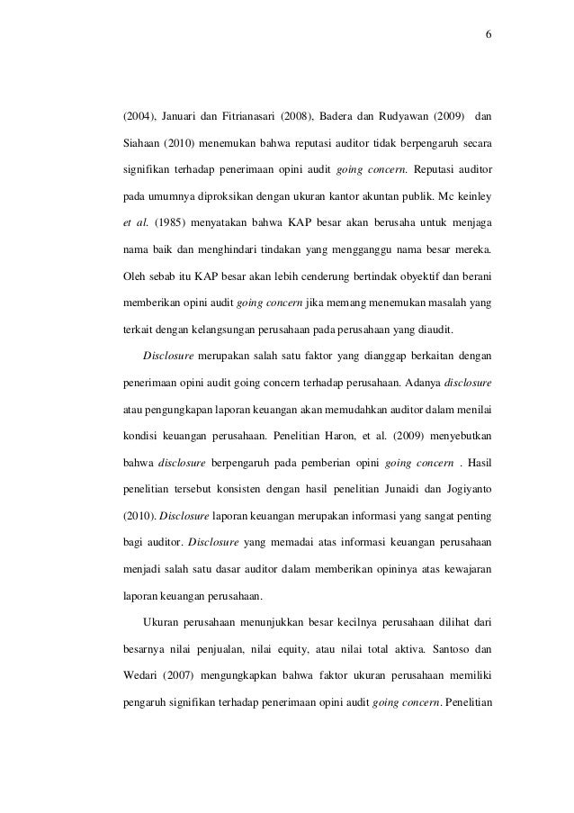 PENGARUH AUDIT TENURE, REPUTASI AUDITOR, DISCLOSURE 