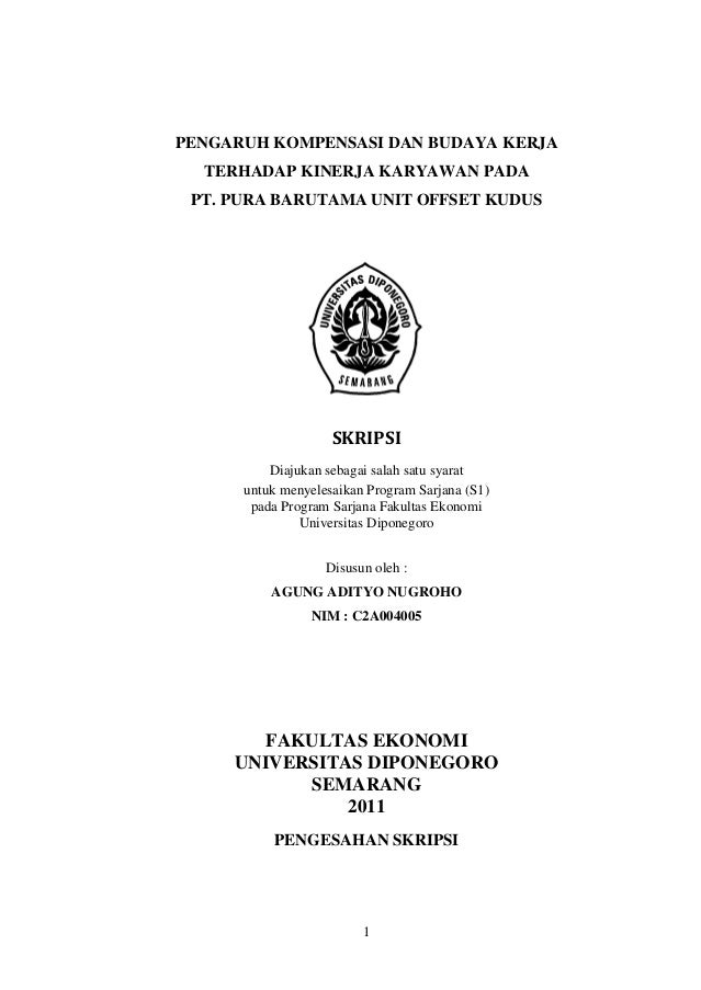 Skripsi Kenerja Pt Pura Kudus