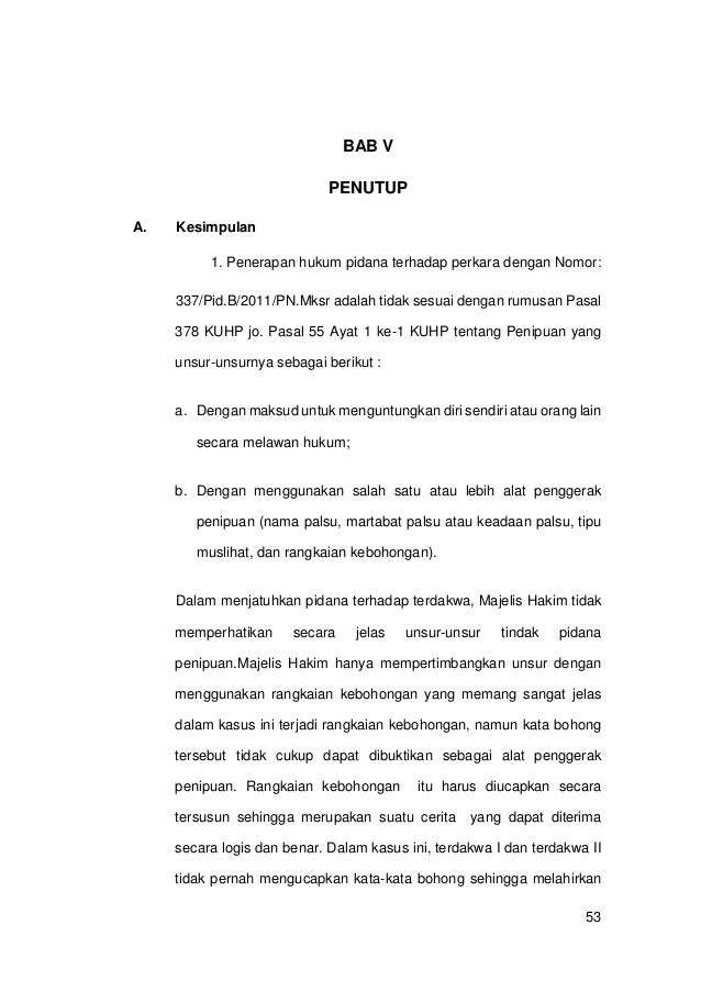 Skripsi lengkap hukum tindak pidana penipuan