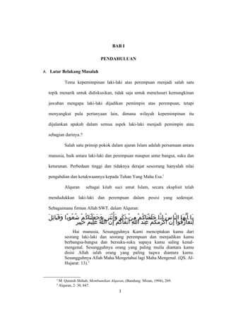 Skripsi muhammad akselerasi e63207003 kepemimpinan laki laki atas perempuan dalam alquran (studi komparatif penafsiran quraish shihab dan tengku muhammad hasbi ash-shiddieqy telaah surat al-nisa’ [4] 34)