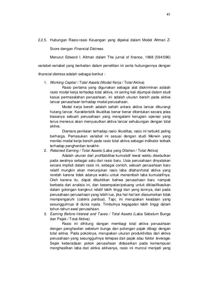 Skripsi muhammad ramlan analisis kesulitan keuangan 