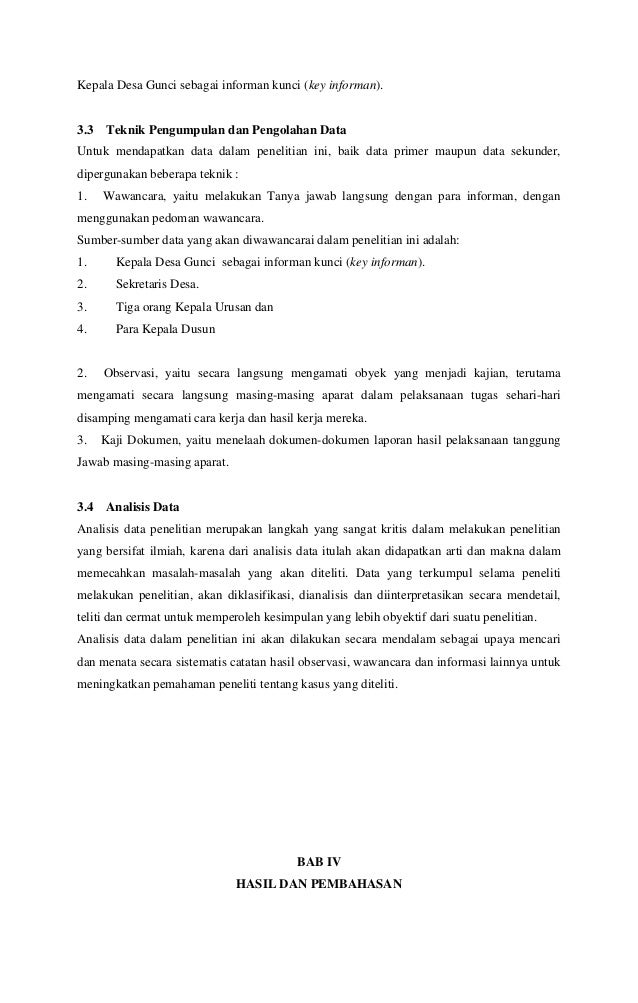 Contoh Makalah Hasil Wawancara Kepala Desa Download Contoh Lengkap Gratis