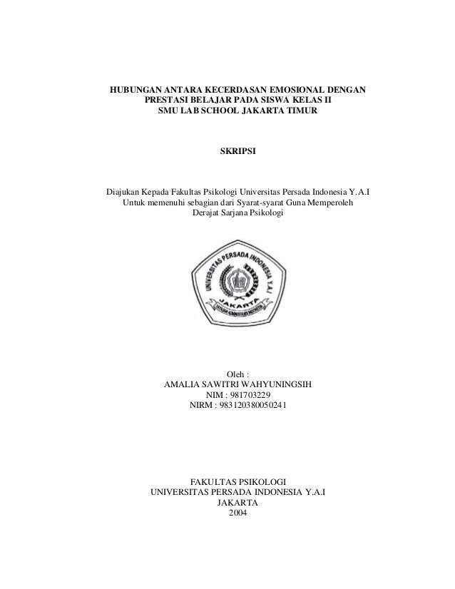 Skripsi Psikologi