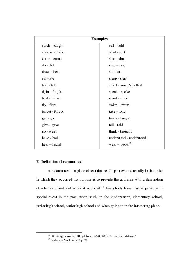 Skripsi the correlation between simple past tense mastery and writing…