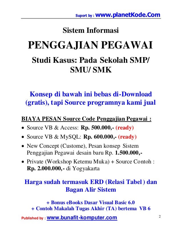 Skripsi visual basic 6.0 desain dan analisis sistem 
