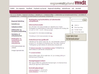 Upræcise linktekster Upræcise linktekster 