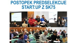 POSTOPEK PREDSELEKCIJE
START:UP Z SK75
 
