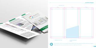 54 55
БУКЛЕТ, БРОШЮРА
Охранное поле 10 мм
100 мм99 мм98 мм
Поле для текста
Пример размещения
имиджа
Текст располагается только в своем поле. Возможно применять обтекание текста вокруг имиджей. Расположение в других местах запрещено.
Обложка должна иметь только качественный имидж, располагать его следует на все поле обложки.
 