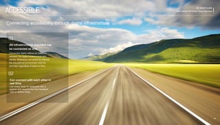 24 
Connecting accessibility through digital infrastructure 
ACCESSIBLE 
All infrastructures provided can 
be connected as one. 
Connected stably without an interface 
between the digital infrastructure and 
device. Whenever connected by internet, 
the educational environment shall be 
provided regardless of place or time. 
01 
02 
SK SMART CLASS Next School SK Smart Class Solution 
Can connect with each other in real time. Can share ideas for textbooks with a teacher and receive real time feedback (add or delete) freely.  