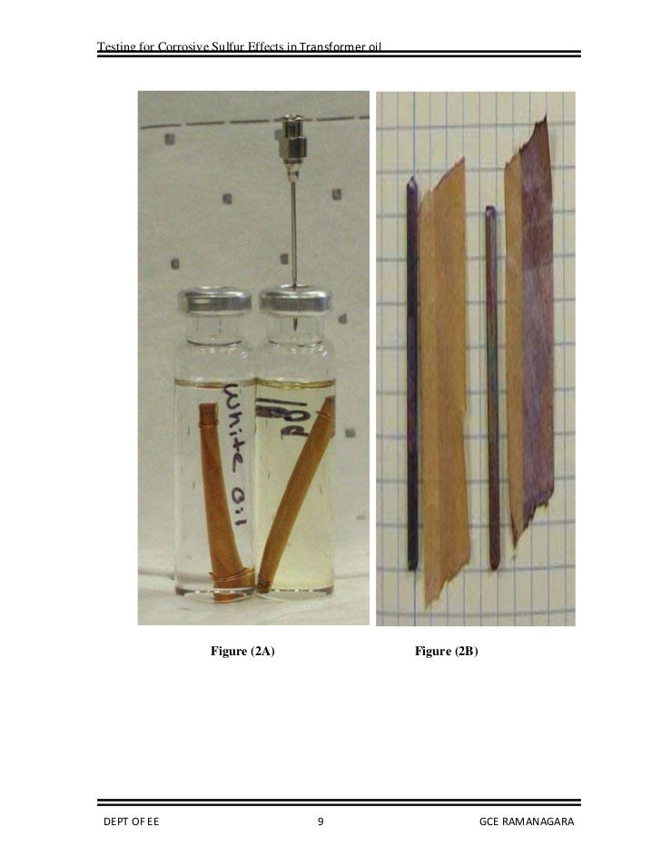 testing for corrosive sulfur effect in transformer oil report BY SH…