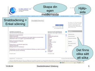 Hjälp-sida Det finns olika sätt att söka Skapa din egen medlemsida 