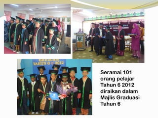 Seramai 101
orang pelajar
Tahun 6 2012
diraikan dalam
Majlis Graduasi
Tahun 6

 