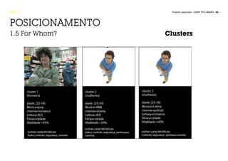 FASE 1             Projecto Aplicado / LIGHT UP A BRAND / 44




POSICIONAMENTO
1.5 For Whom?    Clusters
 