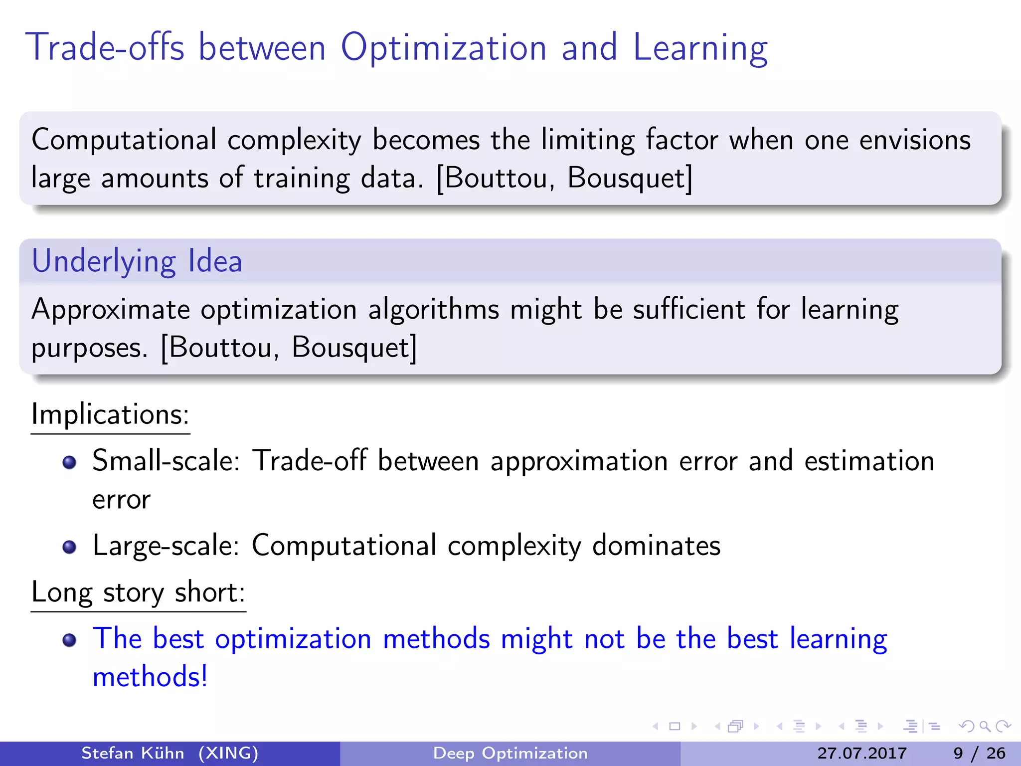 Deep Learning and Optimization Methods | PPT