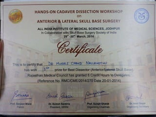 For Other powerpoint presentatioins
of
“ Skull base 360° ”
I will update continuosly with date tag at the end as I am
getting more & more information
click
www.skullbase360.in
- you have to login to slideshare.net with Facebook
account for downloading.
 