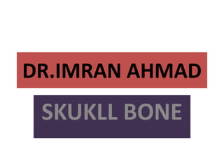 DR.IMRAN AHMAD
SKUKLL BONE
 