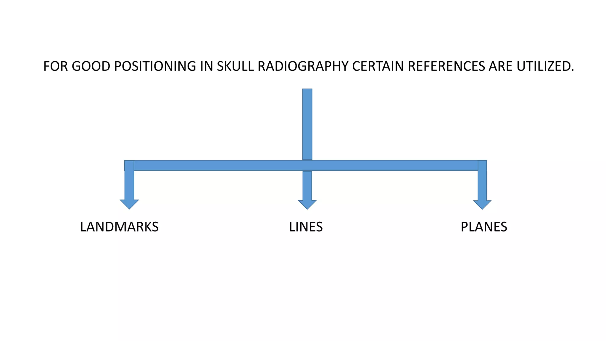 Positioning Landmarks Radiography Skull,orbit temporal bones,facial bones,paranasal sinuses,mandible and ...