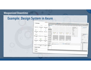 @russu
#skunkworks
Weaponized Downtime
Example: Design System in Axure
 