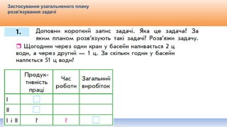 Видавництво «Ранок»
Застосування узагальненого плану
розв'язування задачі
 