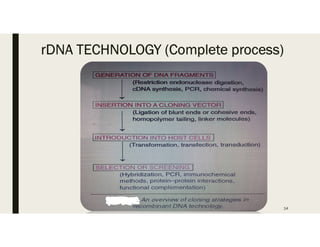 rDNA TECHNOLOGY (Complete process)
14
 