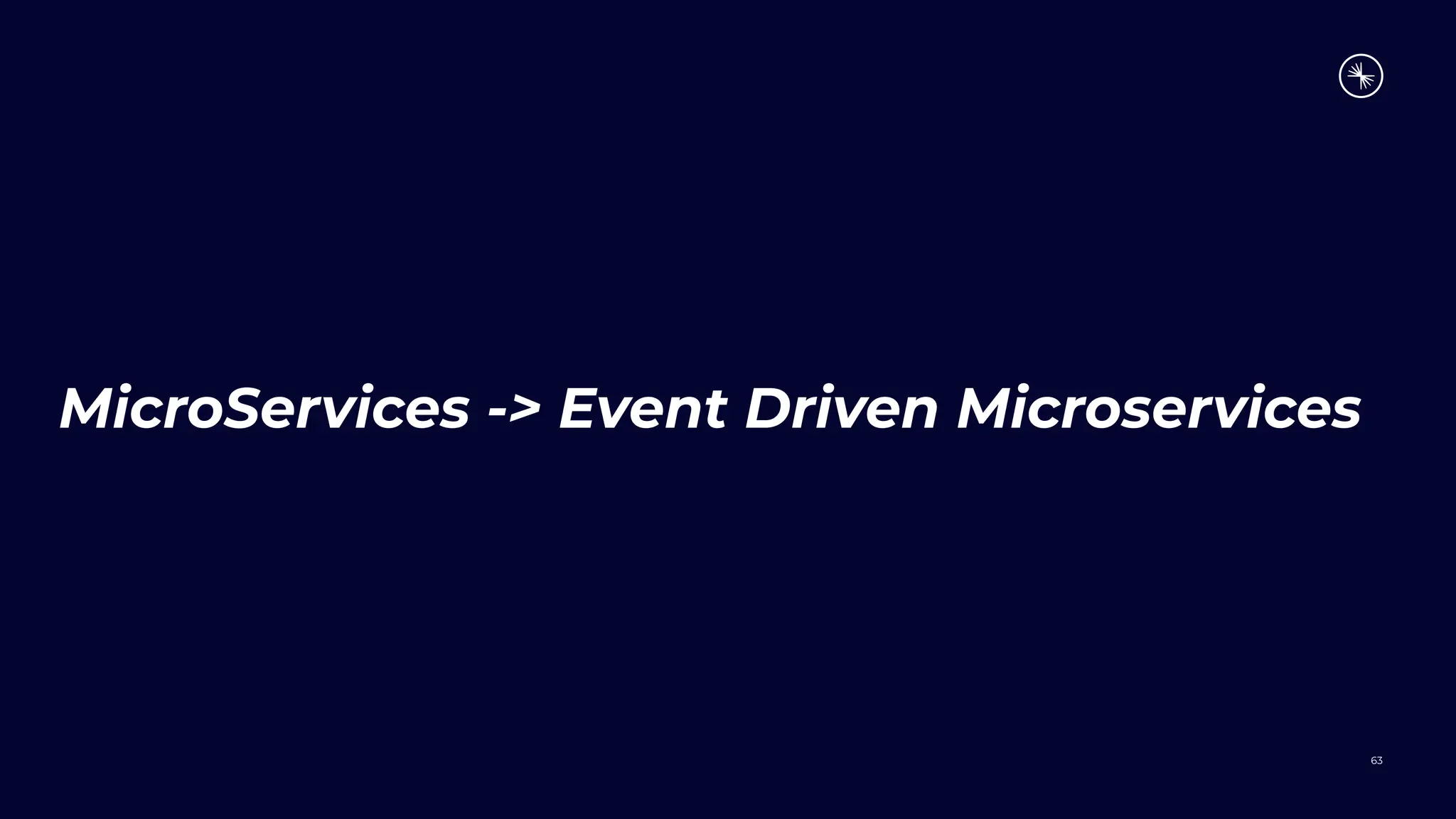 MicroServices -> Event Driven Microservices
63
 