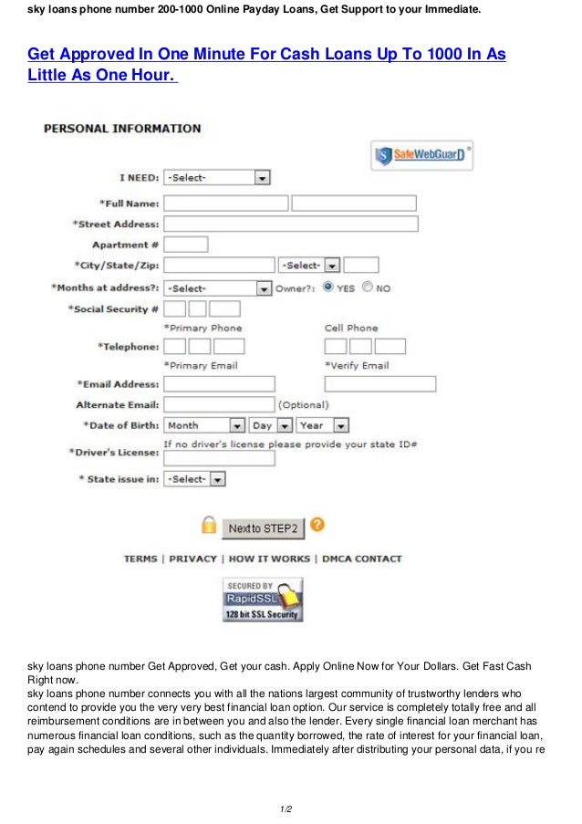 sky loans phone number Quick Cash Advance Financial loans for just ab…