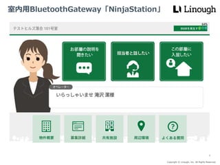 Copyright © Linough, Inc. All Rights Reserved.
室内用BluetoothGateway「NinjaStation」
9
 