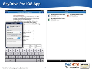 © 2010 WinWire TechnologiesWinWire Technologies, Inc. Confidential
SkyDrive Pro iOS App
19
 
