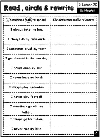 sk year 3 supplementary worksheets