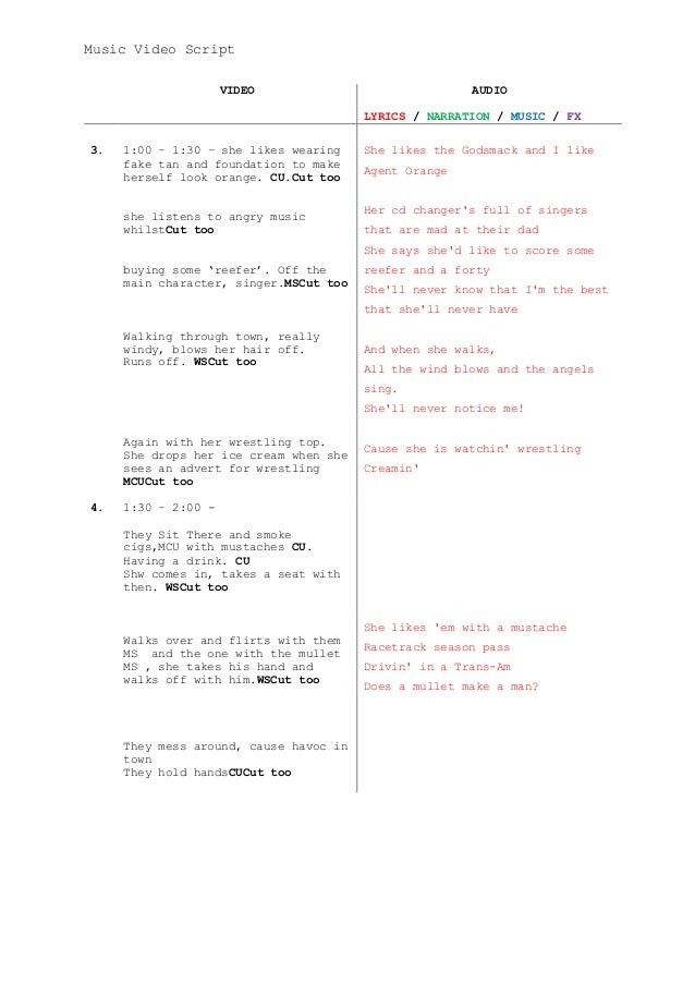 music video script