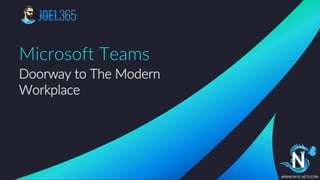 Doorway to The Modern
Workplace
Microsoft Teams
WWW.SKYE-NETS.COM
 