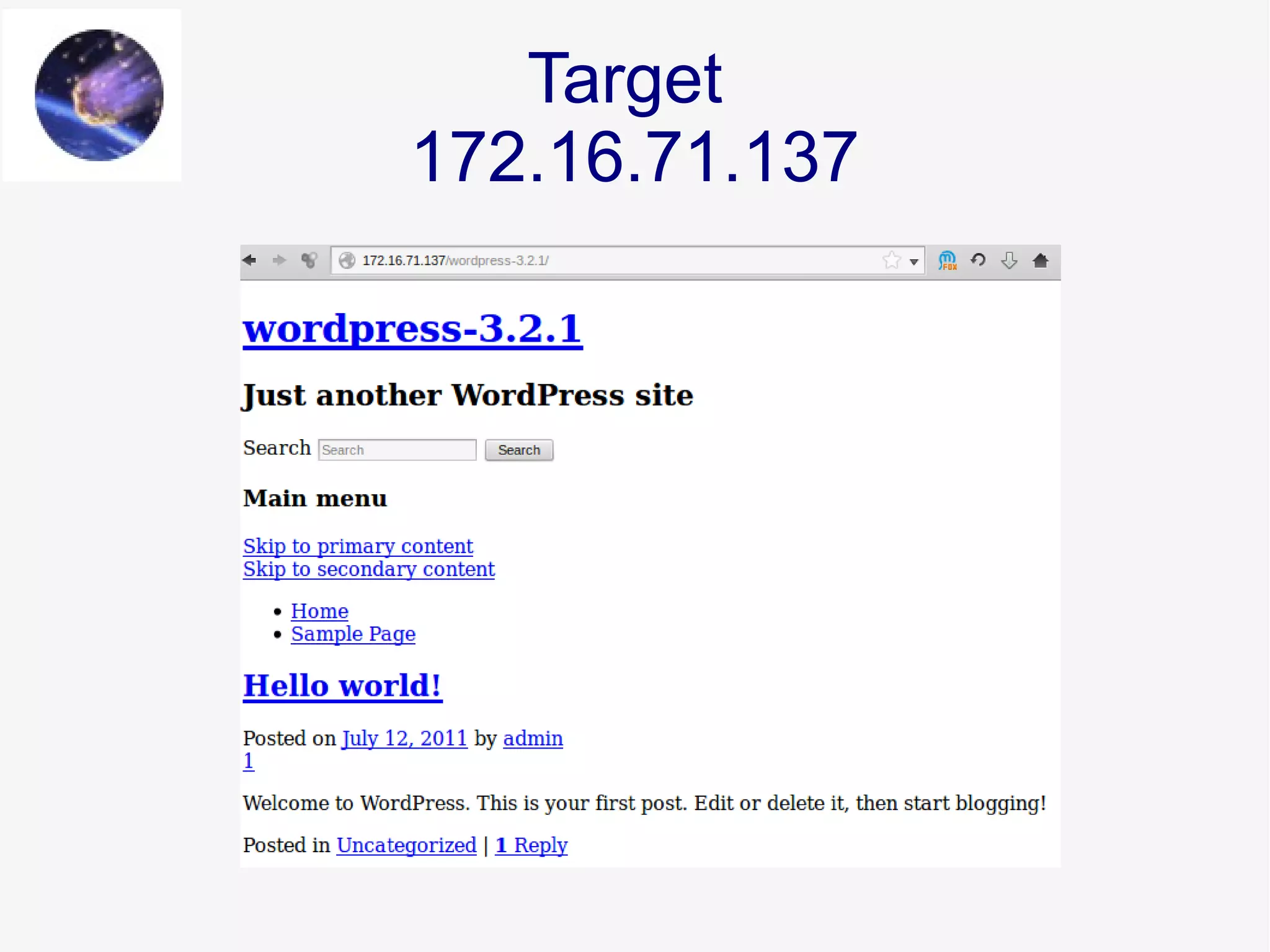 Target
172.16.71.137
 