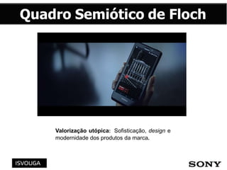 Valorização utópica: Sofisticação, design e
modernidade dos produtos da marca.
 